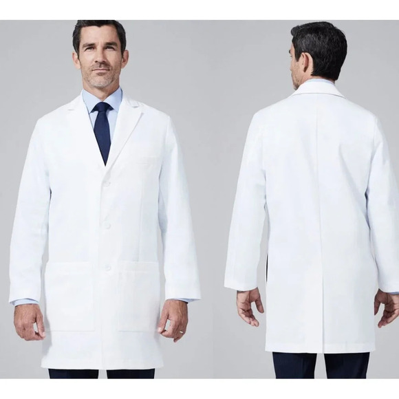 Medelita Men's White Professional Laennec Lab Coat 22386 - Picture 1 of 8